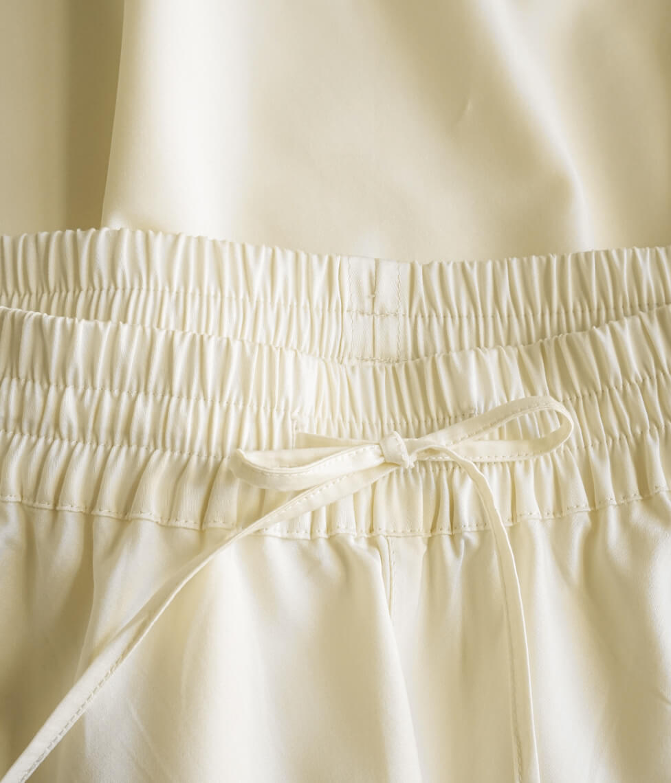 Pižama (palaidinė+šortai) Solid Antique White (sendinta balta), 6 nuotrauka