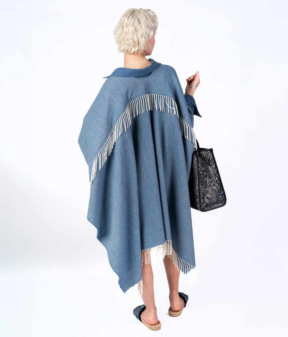 Pončas Kashwool Blue Sky (mėlyna), 4 nuotrauka