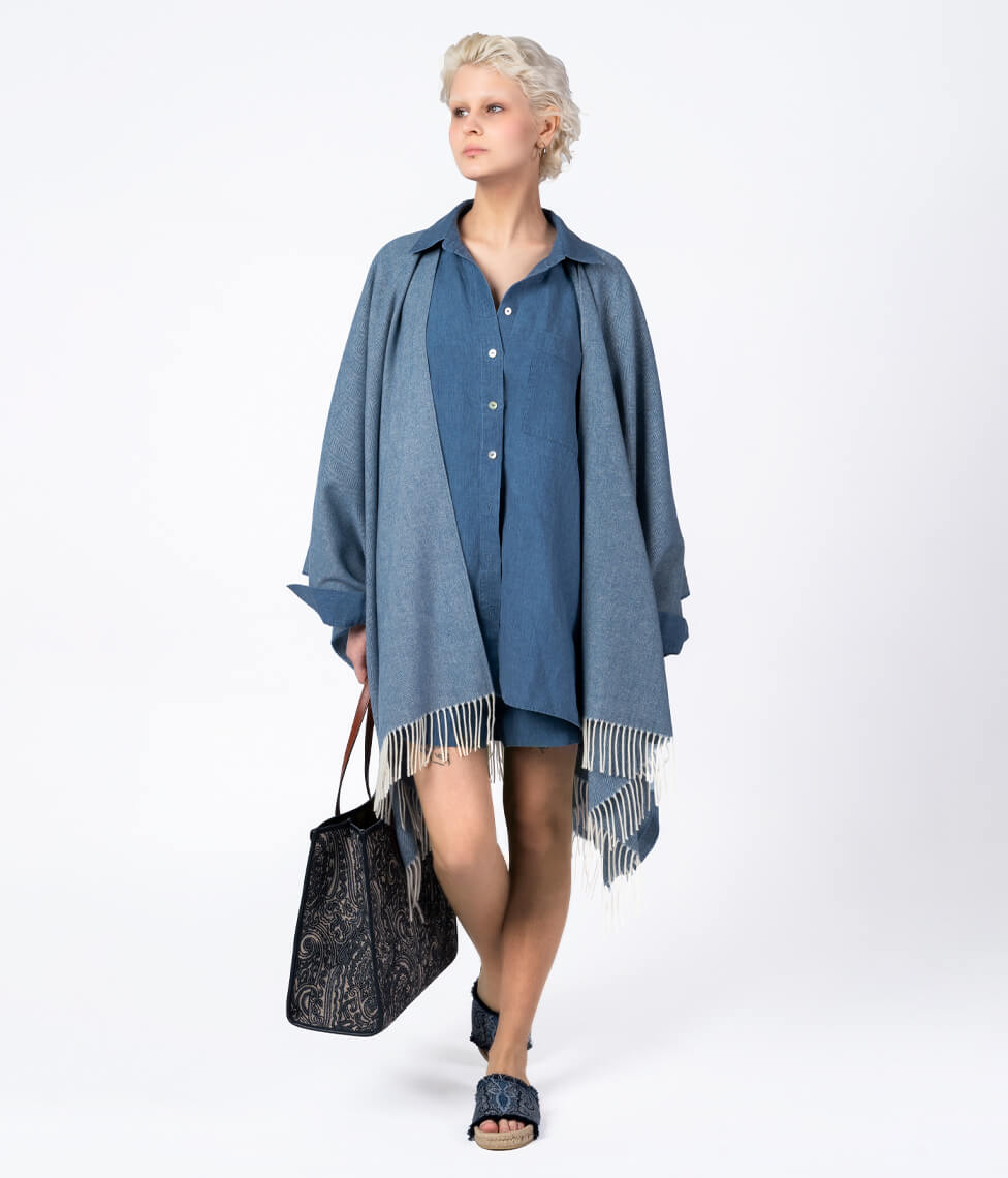 Pončas Kashwool Blue Sky (mėlyna), 2 nuotrauka