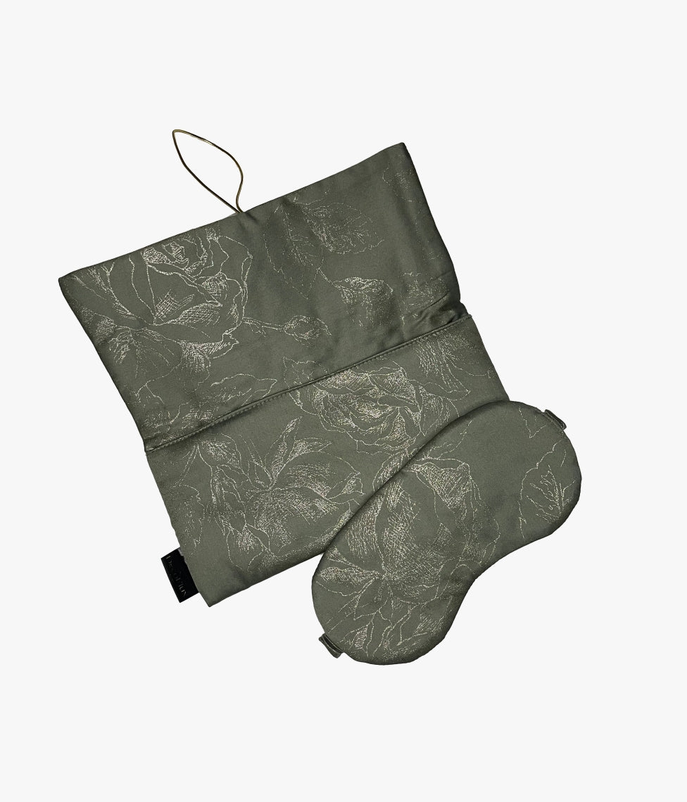 Kelioniniai miego akiniai su dėklu Rose Line Wild Sage (žalia)