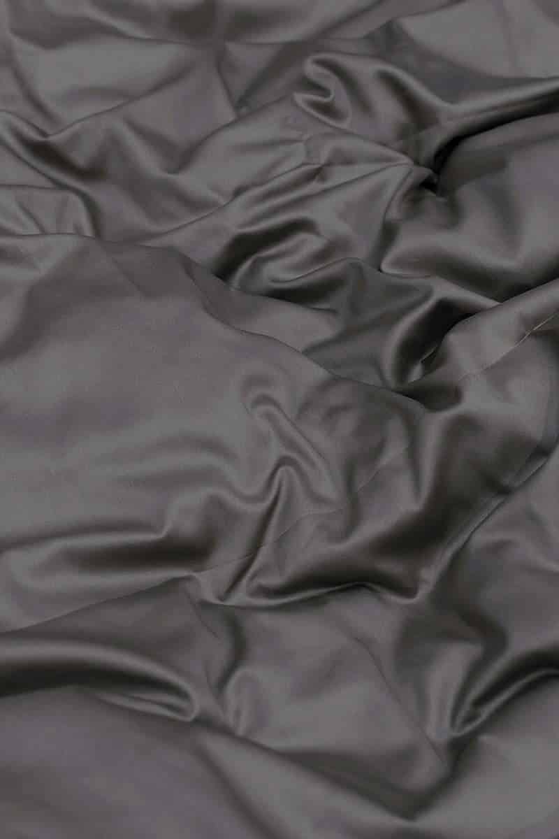 Satino patalynės komplektas Solid Black Sand (juodo smėlio), 5 nuotrauka