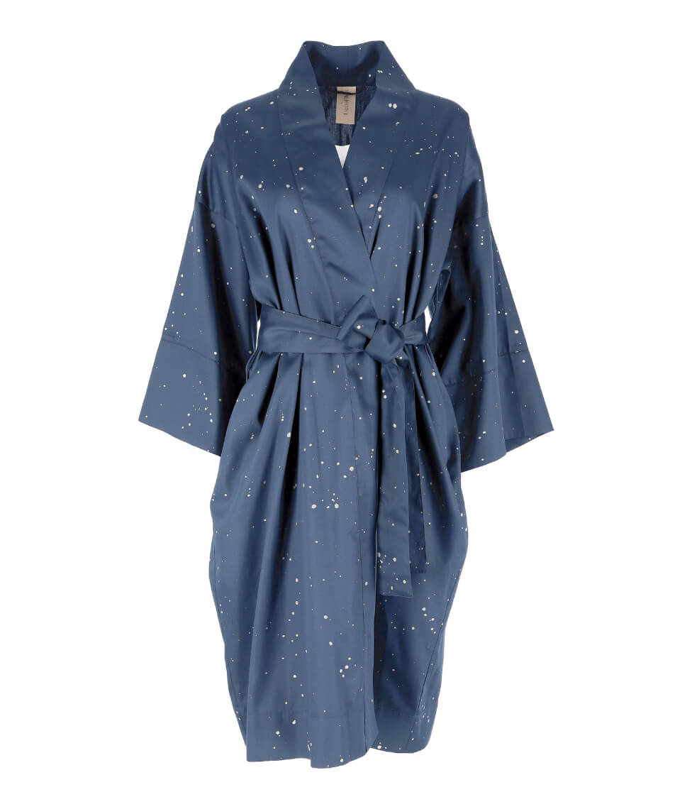 Chalatas kimono Cosmos Dark (tamsiai mėlyna), 6 nuotrauka