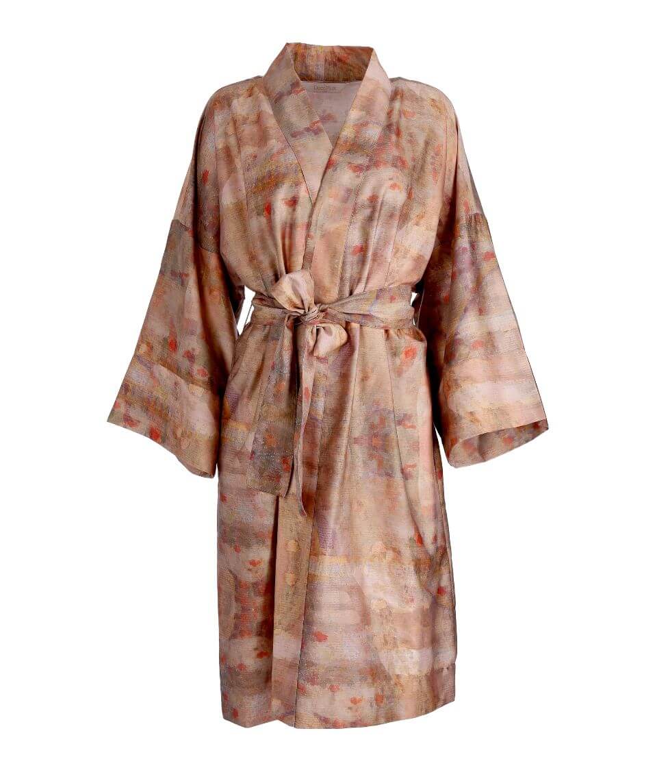 Satino chalatas kimono Reflection by Čiurlionis (marga)