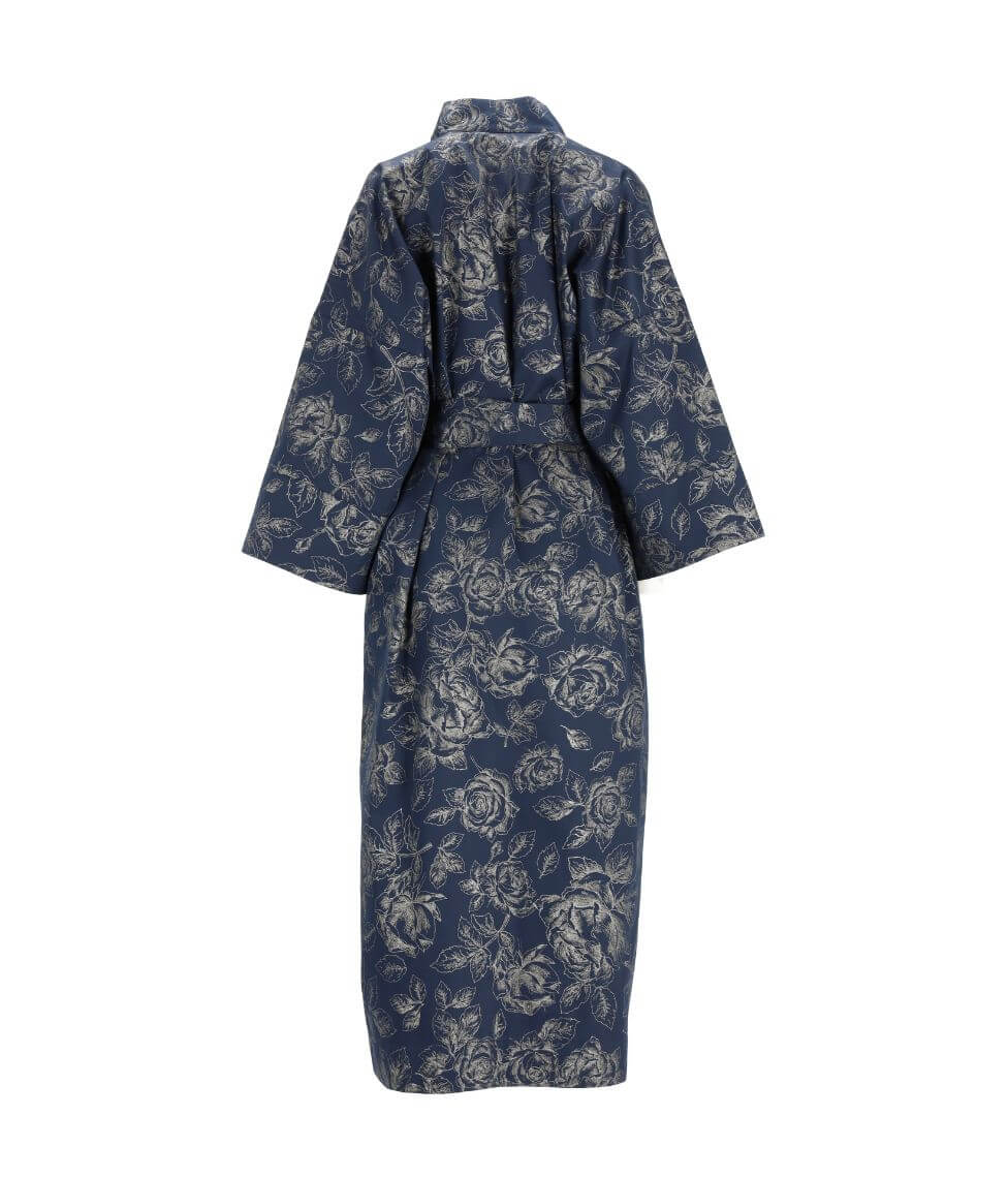 Satino chalatas kimono Rose Line Royal Blue (mėlyna), 2 nuotrauka