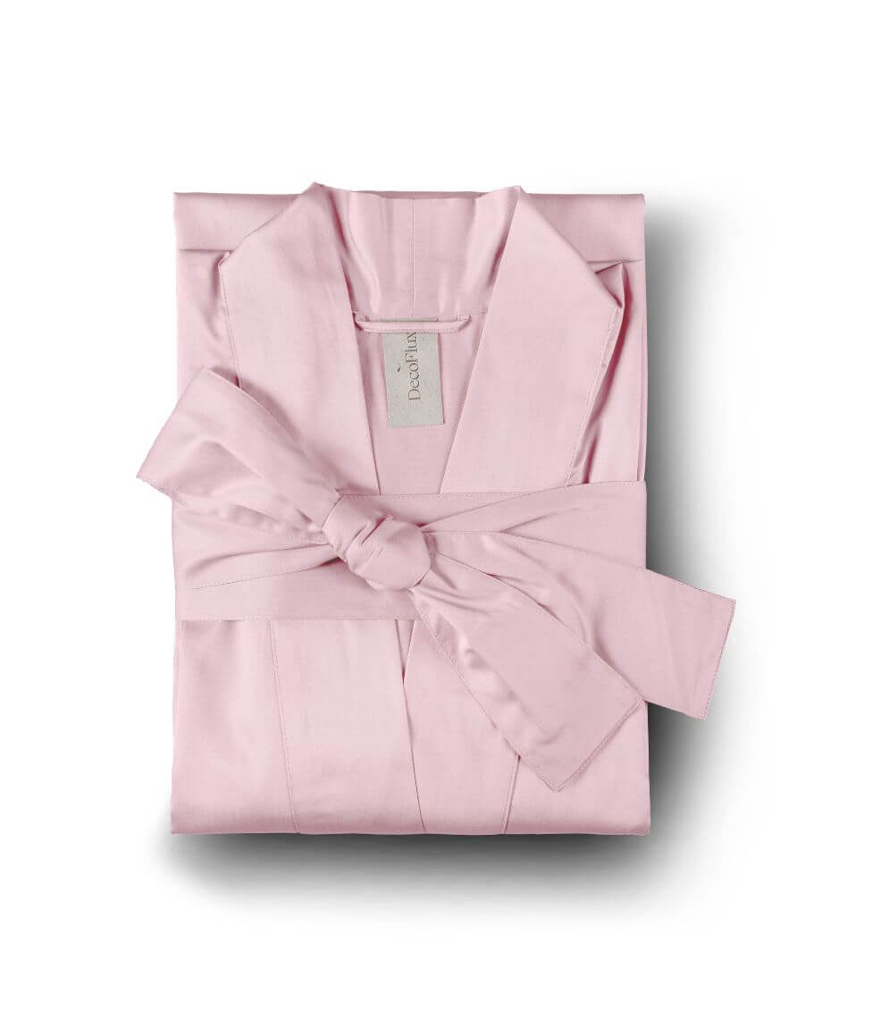 Satino chalatas kimono Solid Primrose Pink (rausva)