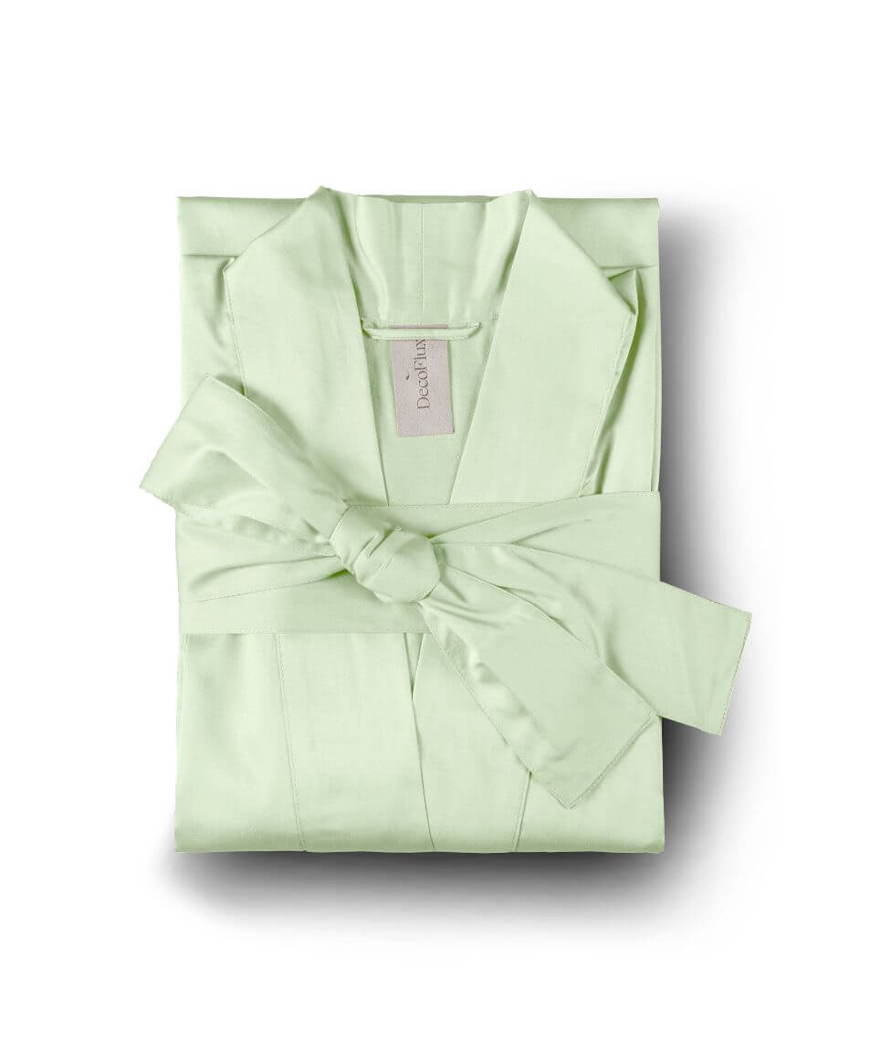 Satino chalatas kimono Solid Sweet Lime (saldžiojo laimo)