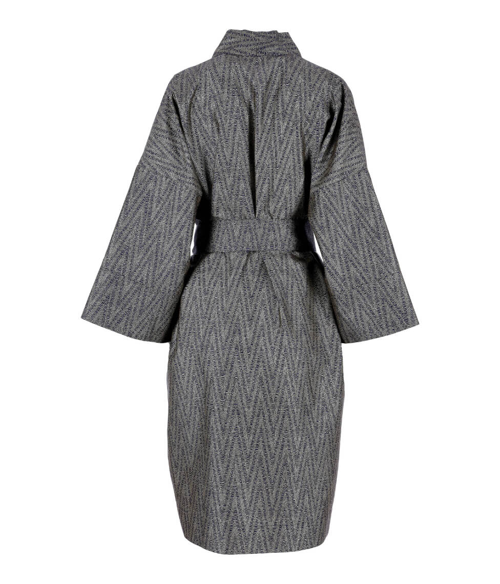 Chalatas kimono Twist Dark (marga, mėlyna), 2 nuotrauka