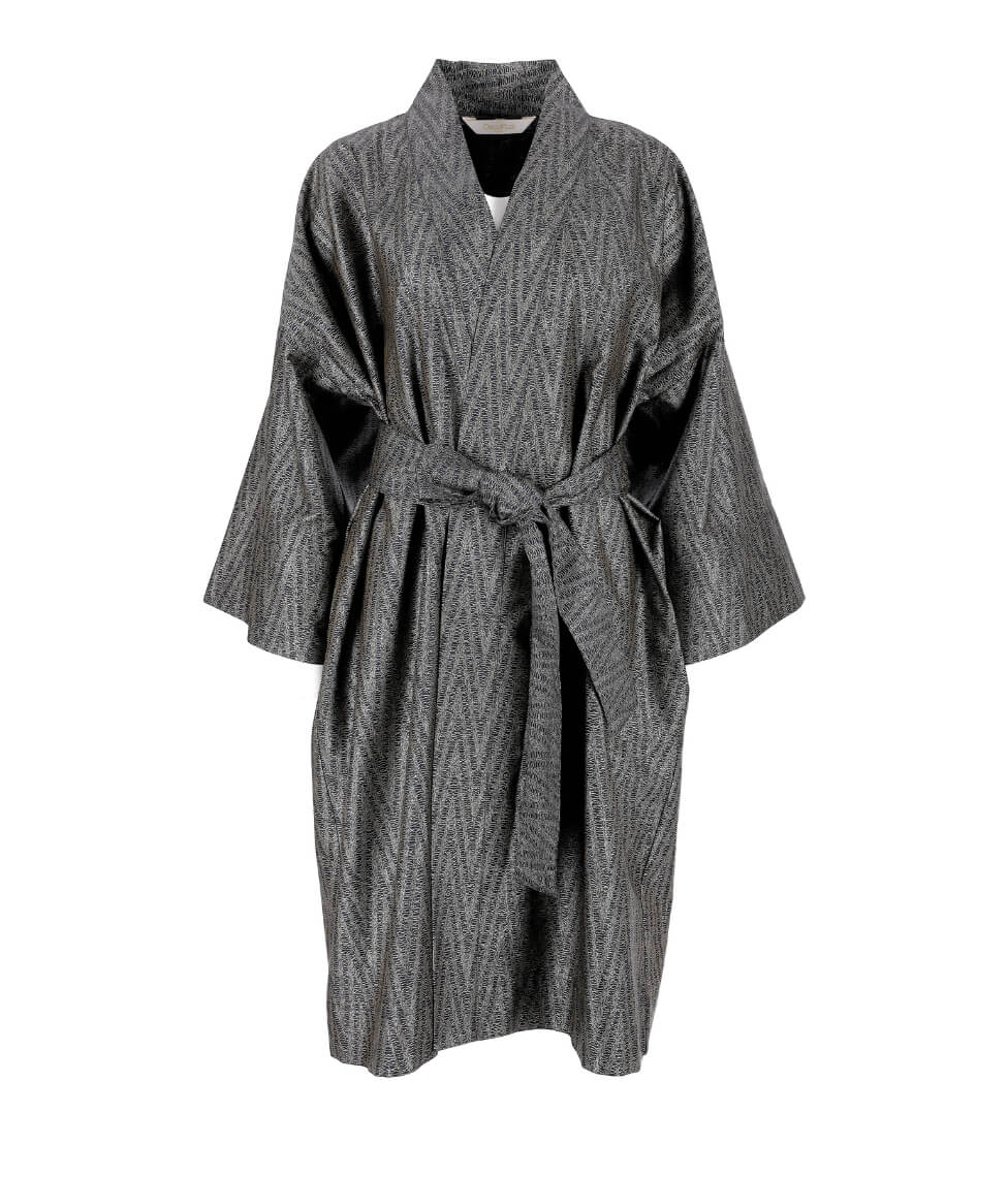 Chalatas kimono Twist Dark (marga, mėlyna)