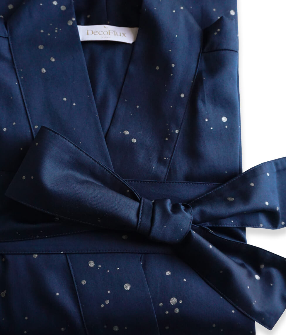 Chalatas kimono Cosmos Dark (tamsiai mėlyna), 5 nuotrauka