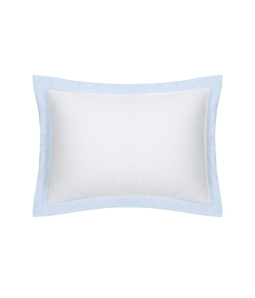 Satino pagalvės užvalkalas Oxford Frame Light Blue (šviesiai mėlyna)