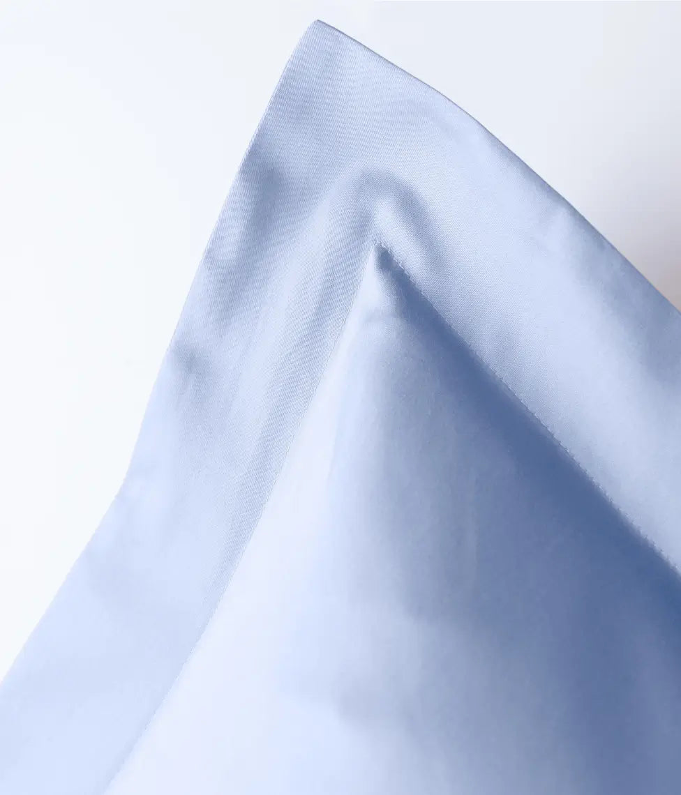 Satino pagalvės užvalkalas Solid French Blue (mėlyna), 2 nuotrauka