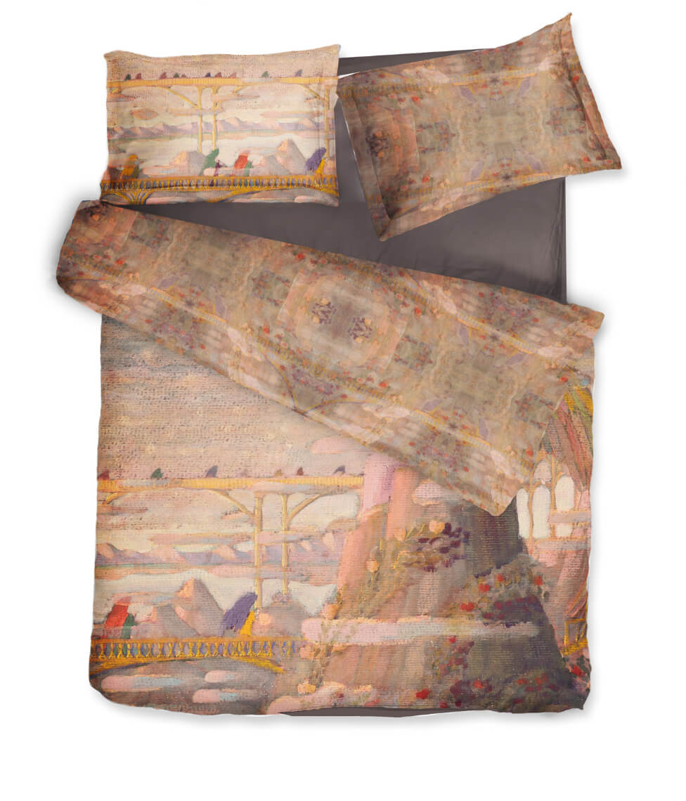 Satino patalynės komplektas Angel Prelude/Reflection by Čiurlionis (marga), 2 nuotrauka