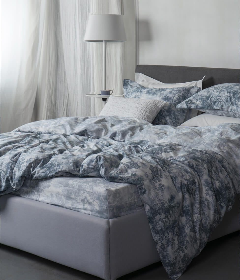Perkelio patalynės komplektas Toile Blue (mėlyna)