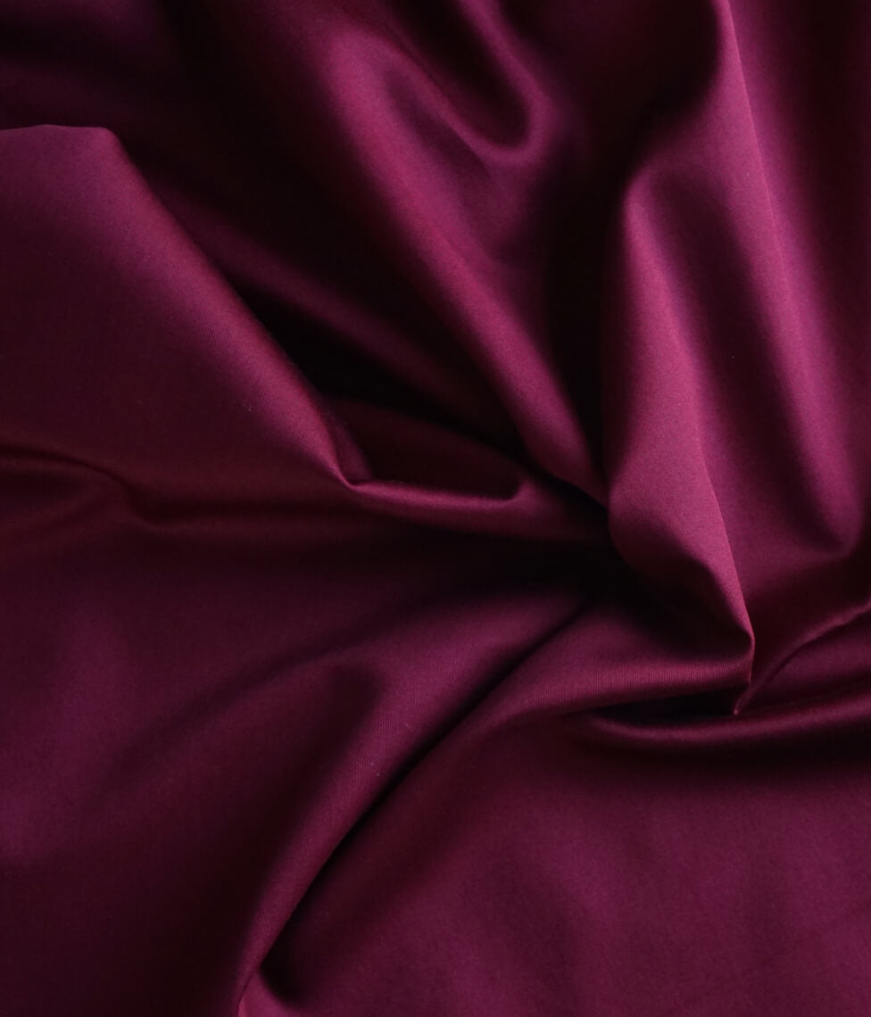 Satino patalynės komplektas Solid Burgundy (burgundiška), 2 nuotrauka