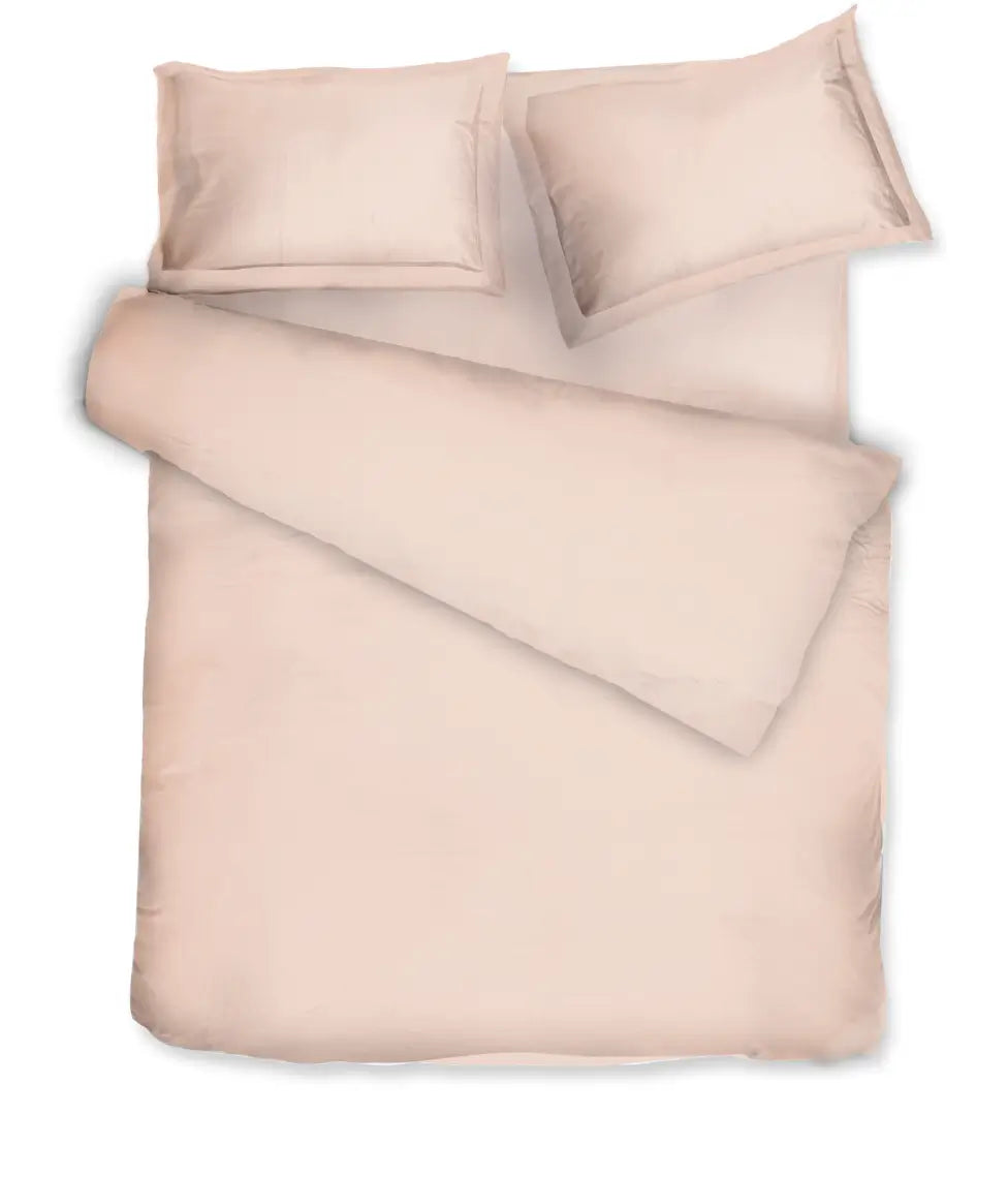 Satino patalynės komplektas Solid Creamy Peach (persikinė), 2 nuotrauka