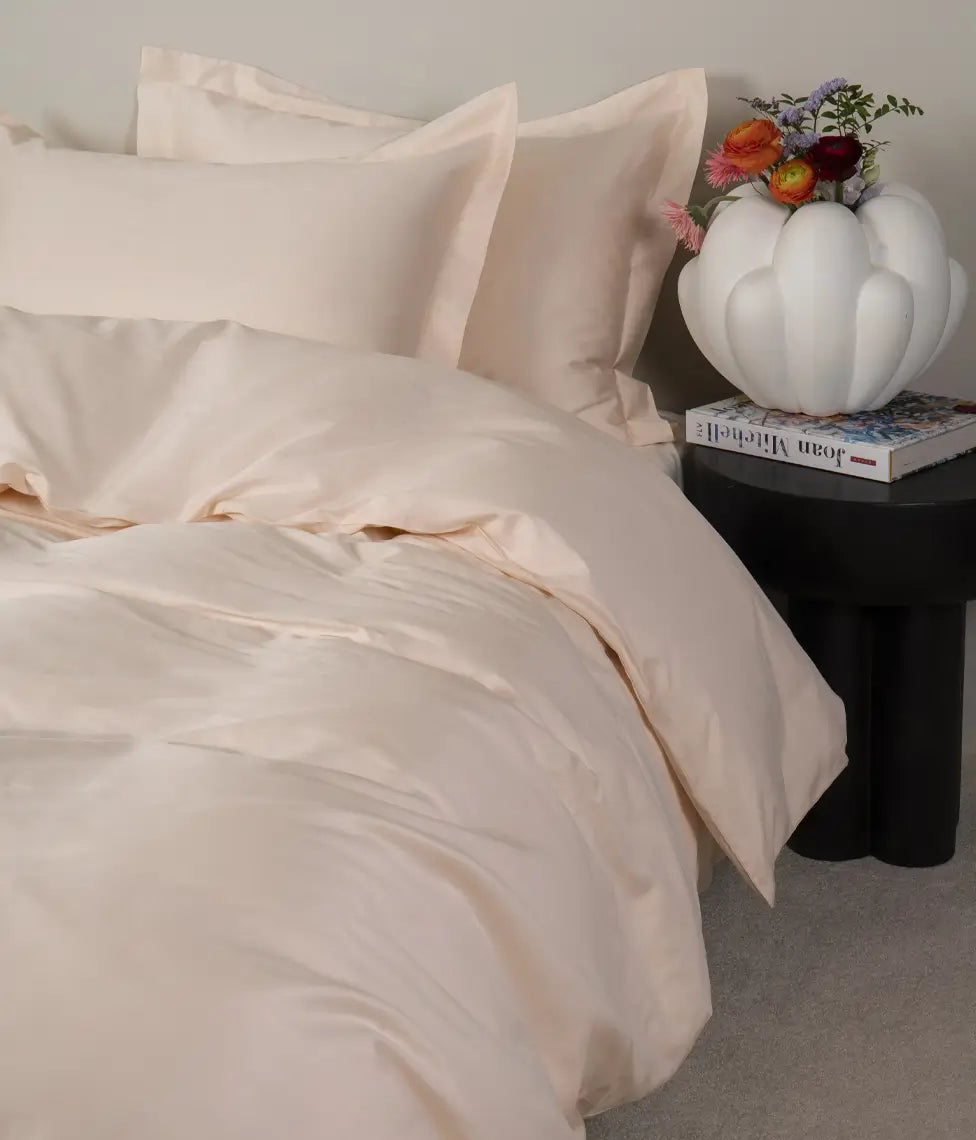 Satino patalynės komplektas Solid Creamy Peach (persikinė)