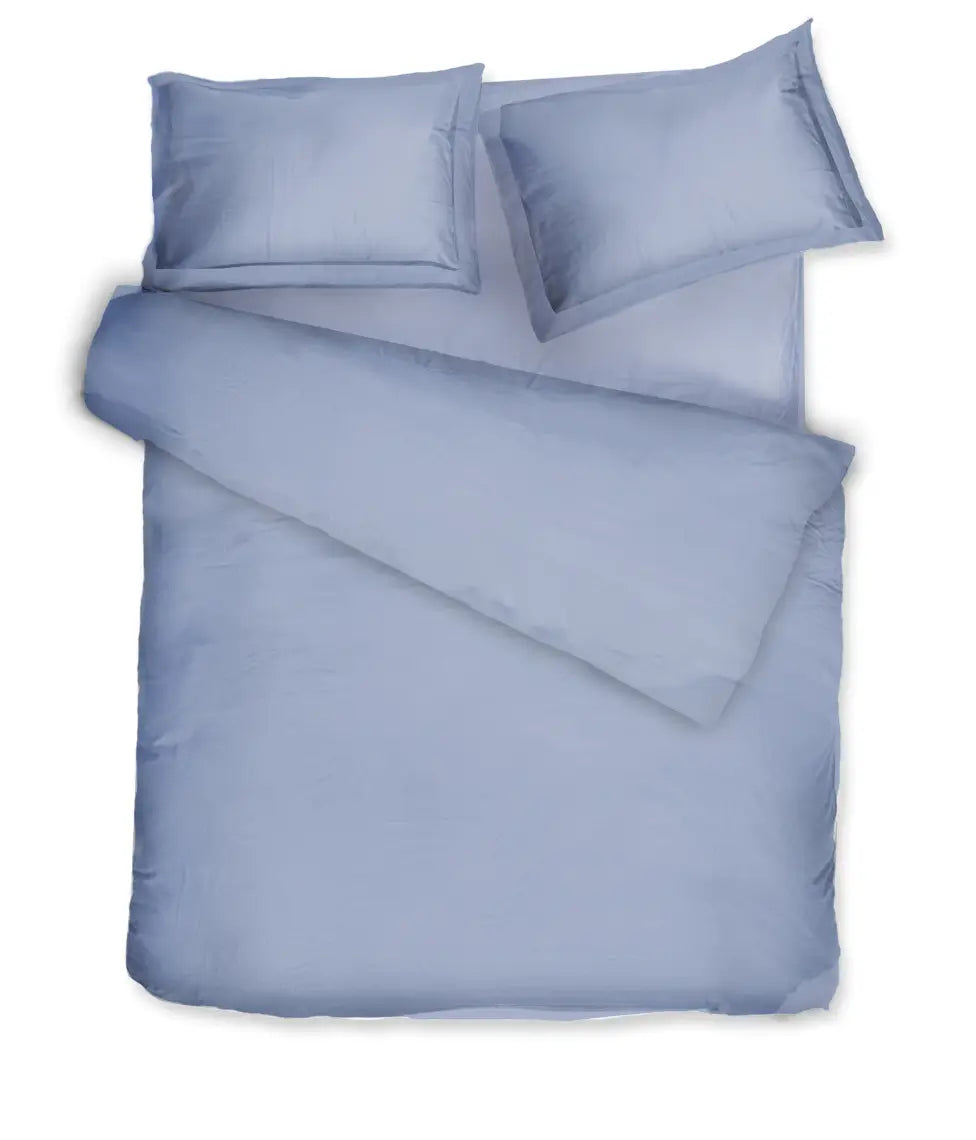 Satino patalynės komplektas Solid French Blue (mėlyna), 2 nuotrauka
