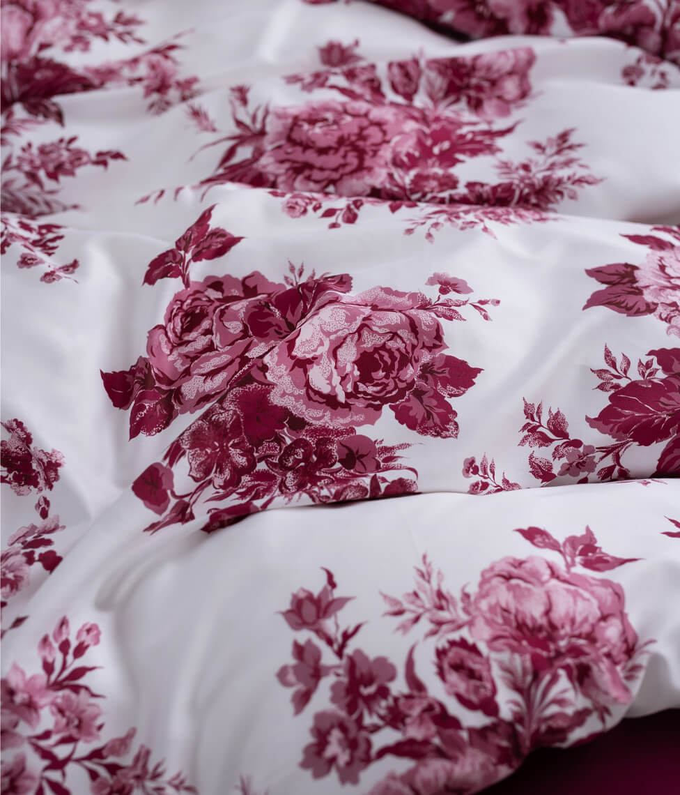 Satino patalynės komplektas Eternal Rose Burgundy/Optical White (burgundiška), 3 nuotrauka
