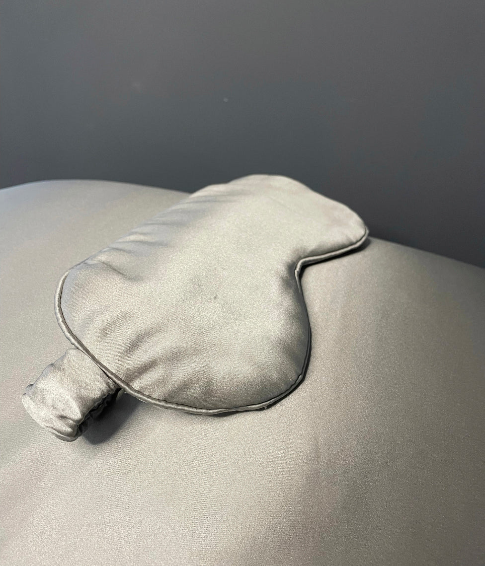 Šilkiniai miego akiniai Solid Grey (pilka)
