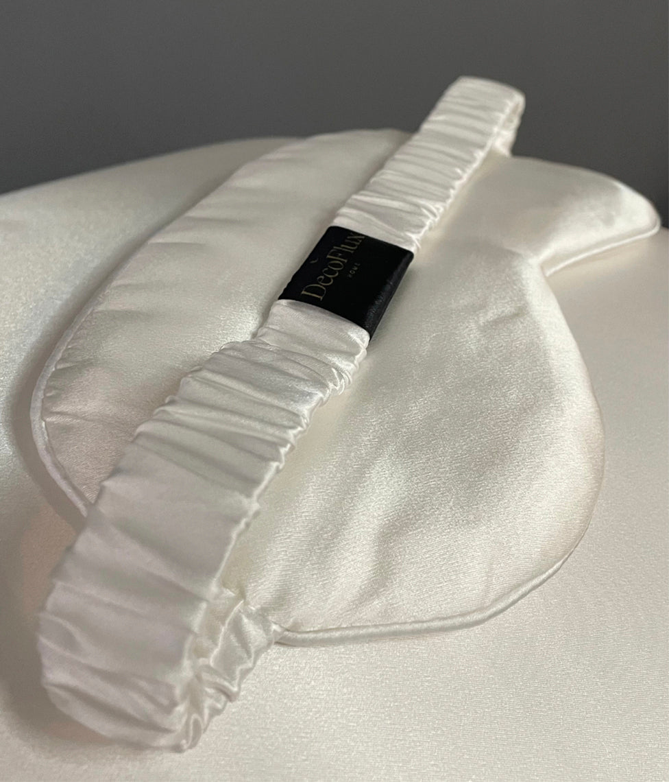 Šilkiniai miego akiniai Solid Ivory (dramblio kaulo), 5 nuotrauka