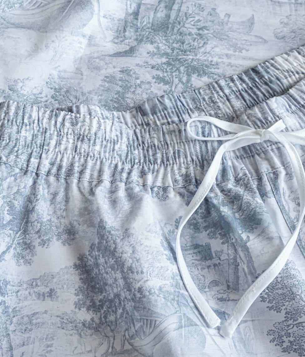 Pižama (palaidinė+šortai) Toile Blue (mėlyna), 2 nuotrauka