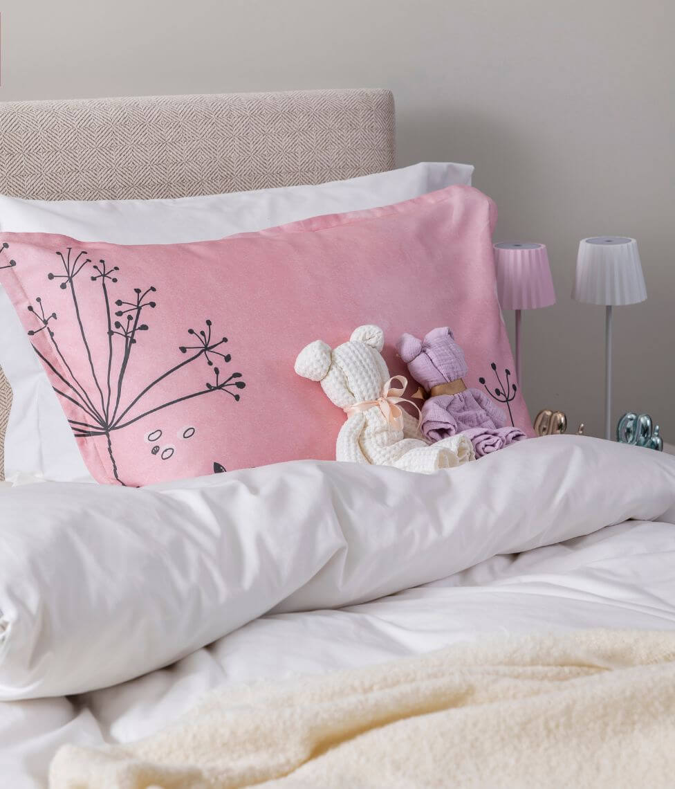Vaikiškas satino patalynės komplektas Teddy Rose (marga), 4 nuotrauka