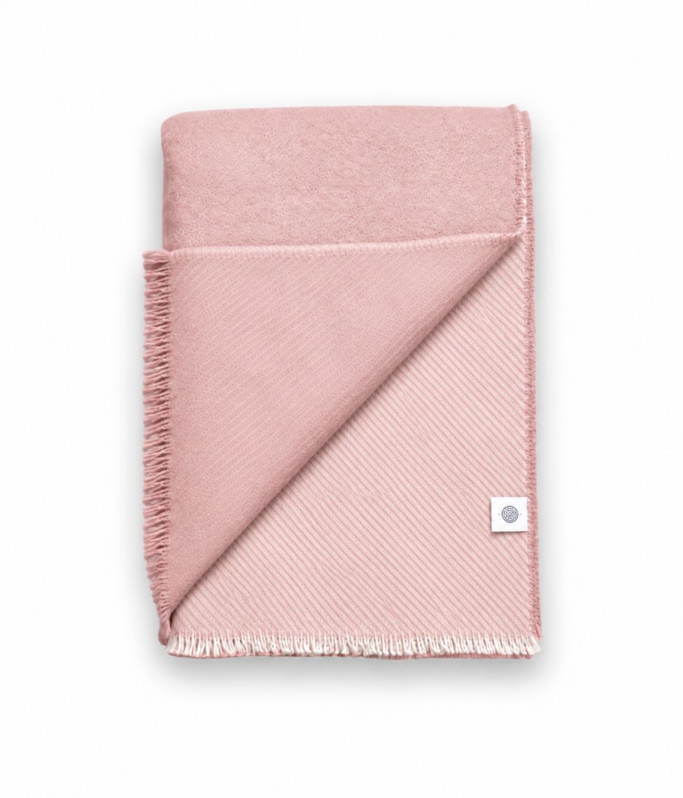 Vilnonis pledas Greenfield Dusty Pink 120x180cm