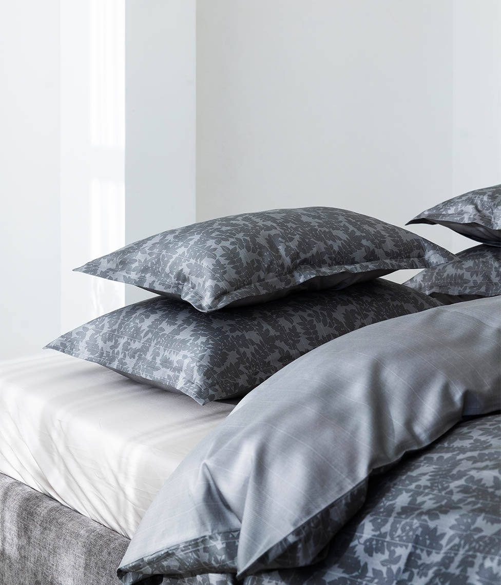 Satino pagalvės užvalkalas Jaquard Grey & Stripe In Line Grey (pilka), 2 nuotrauka