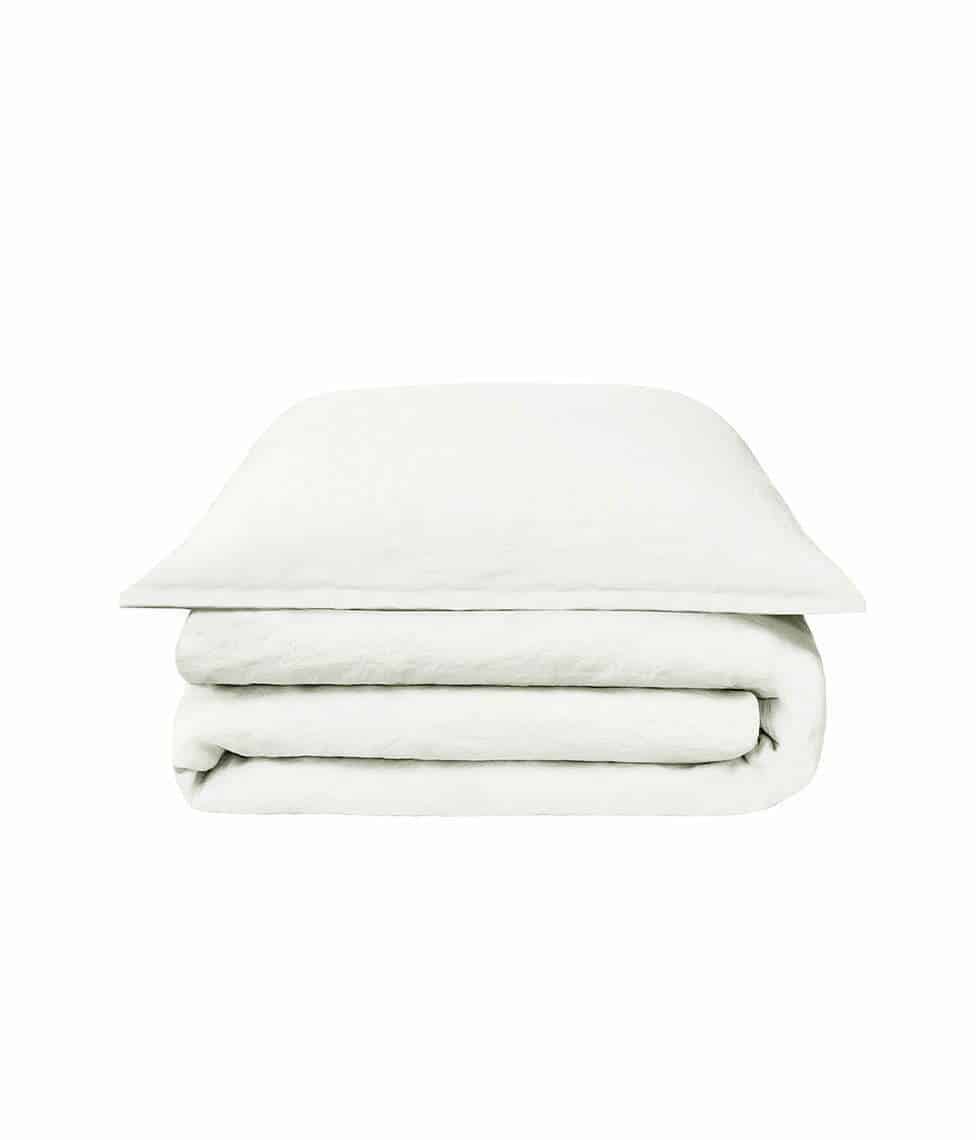 Lininės patalynės komplektas Casual White (balta), 2 nuotrauka