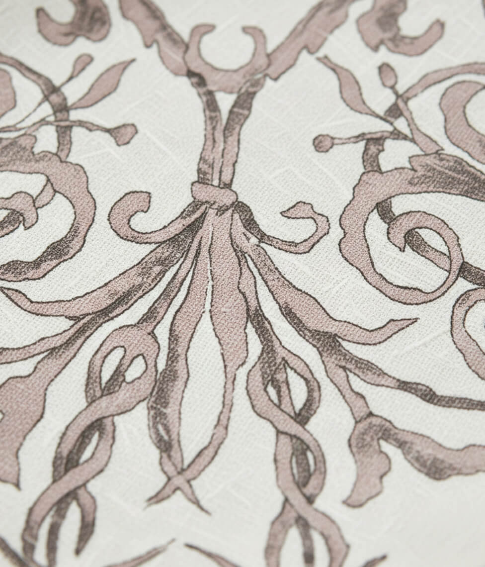 Lininė staltiesė Gobelin Brown (balta, ruda), 5 nuotrauka