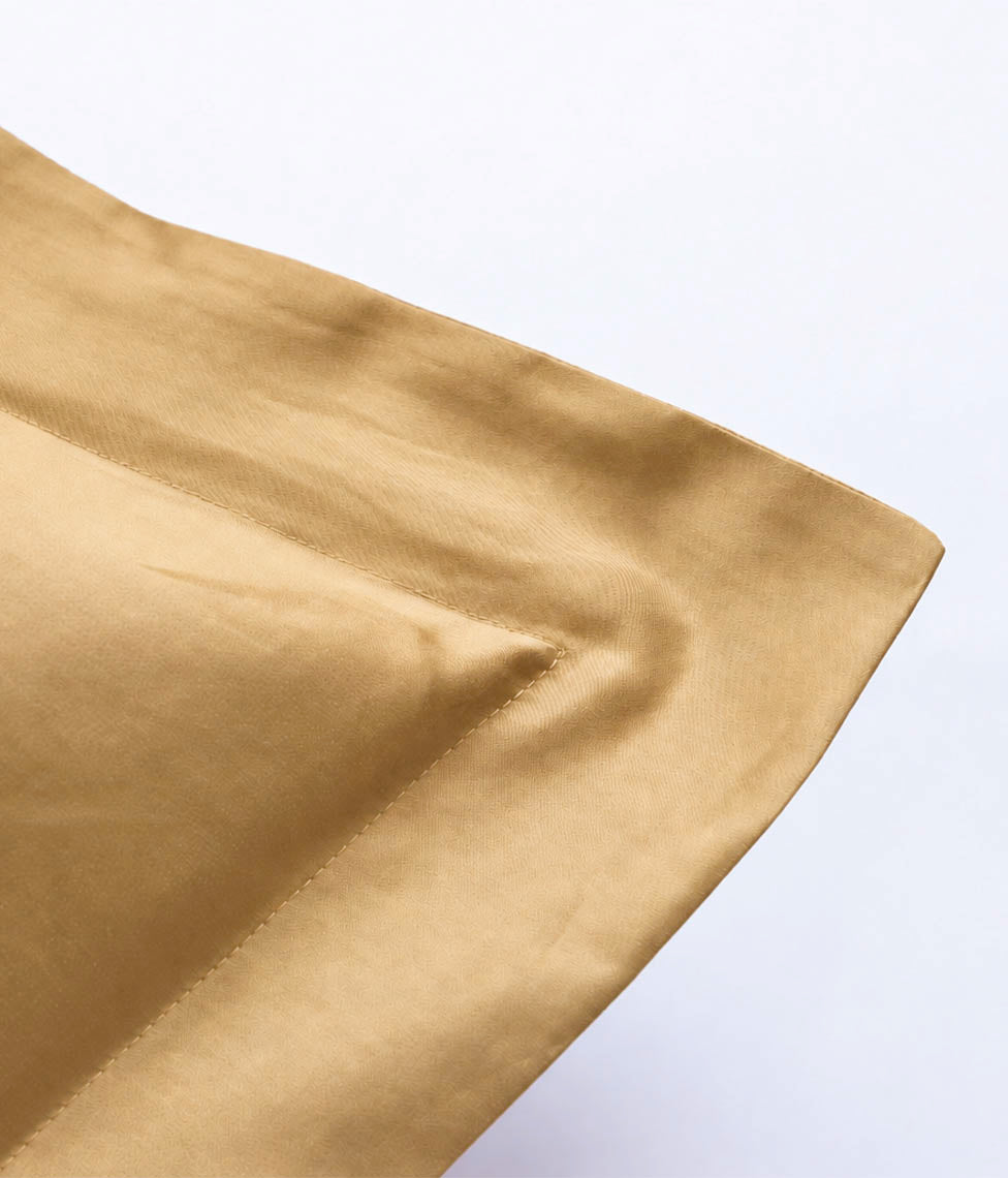 Satino pagalvės užvalkalas Solid Mustard