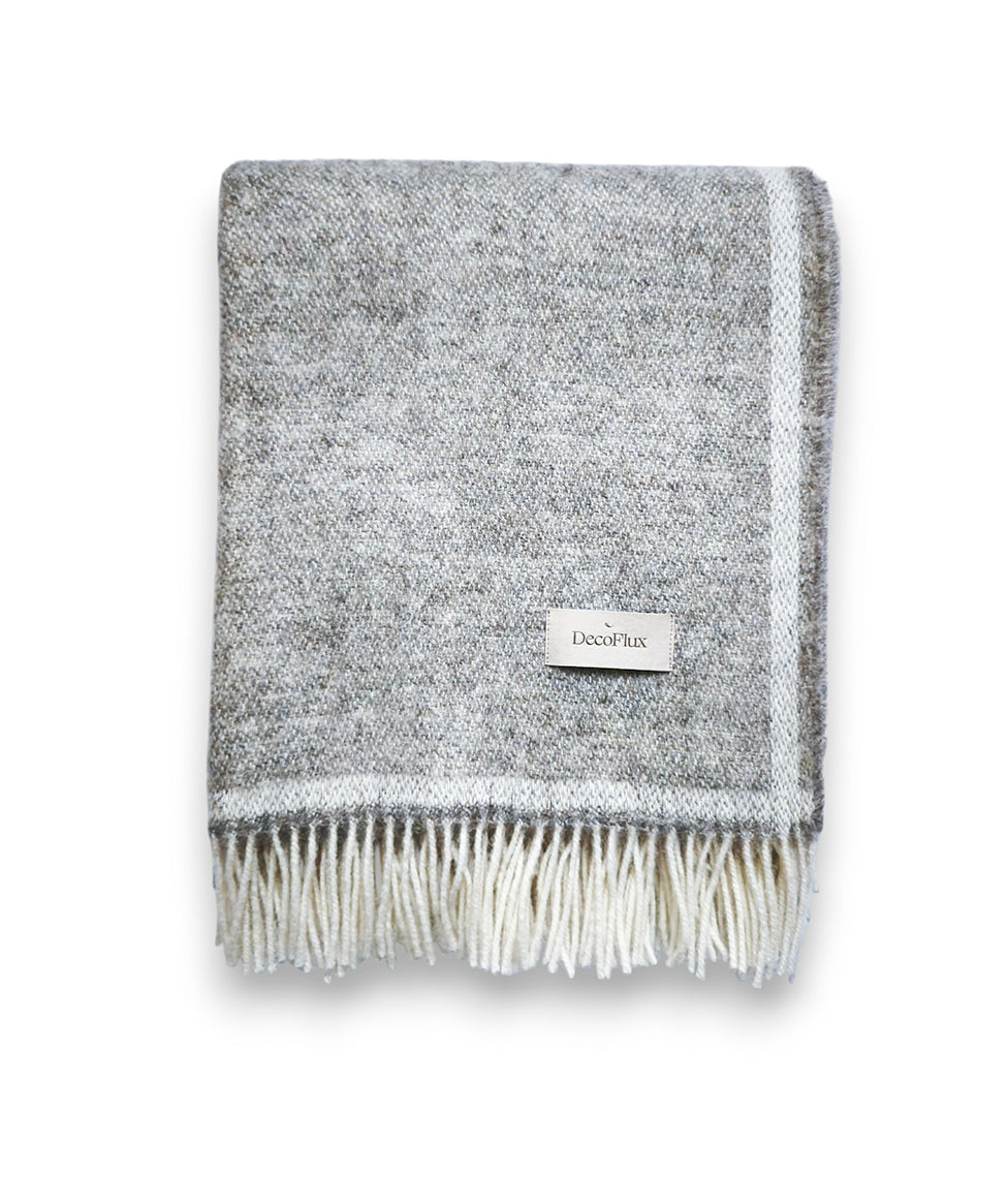 Vilnonis pledas Natural Grey 130x170cm (pilka)