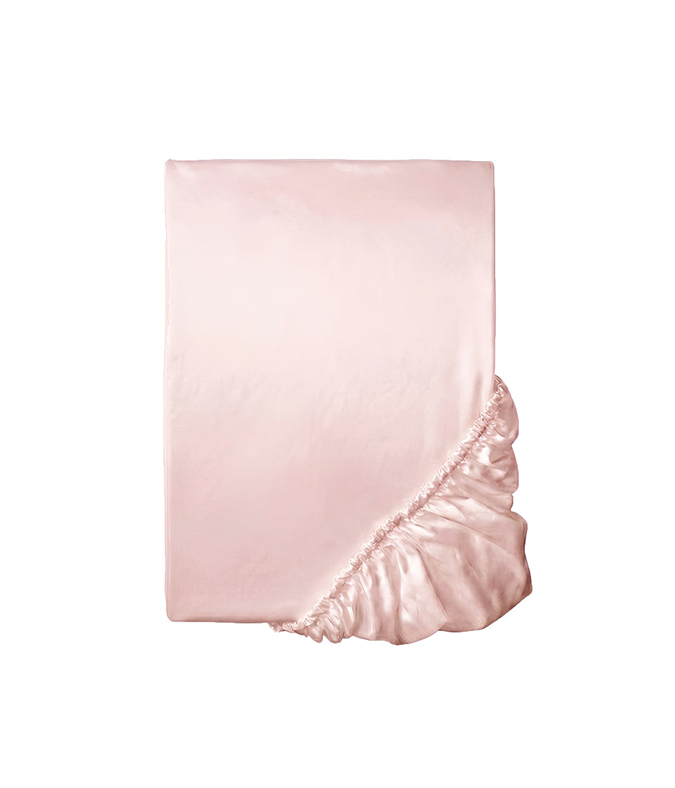 Šilko paklodė su guma Solid Luxor Nude Rose (kūno rožinė)