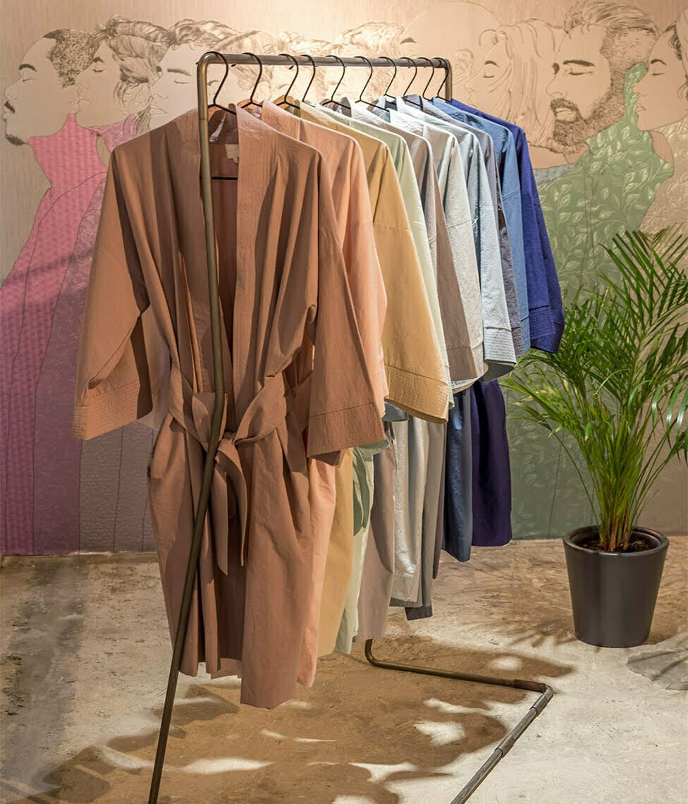 Perkelio chalatas Kimono Casual Ochra (ochros), 5 nuotrauka