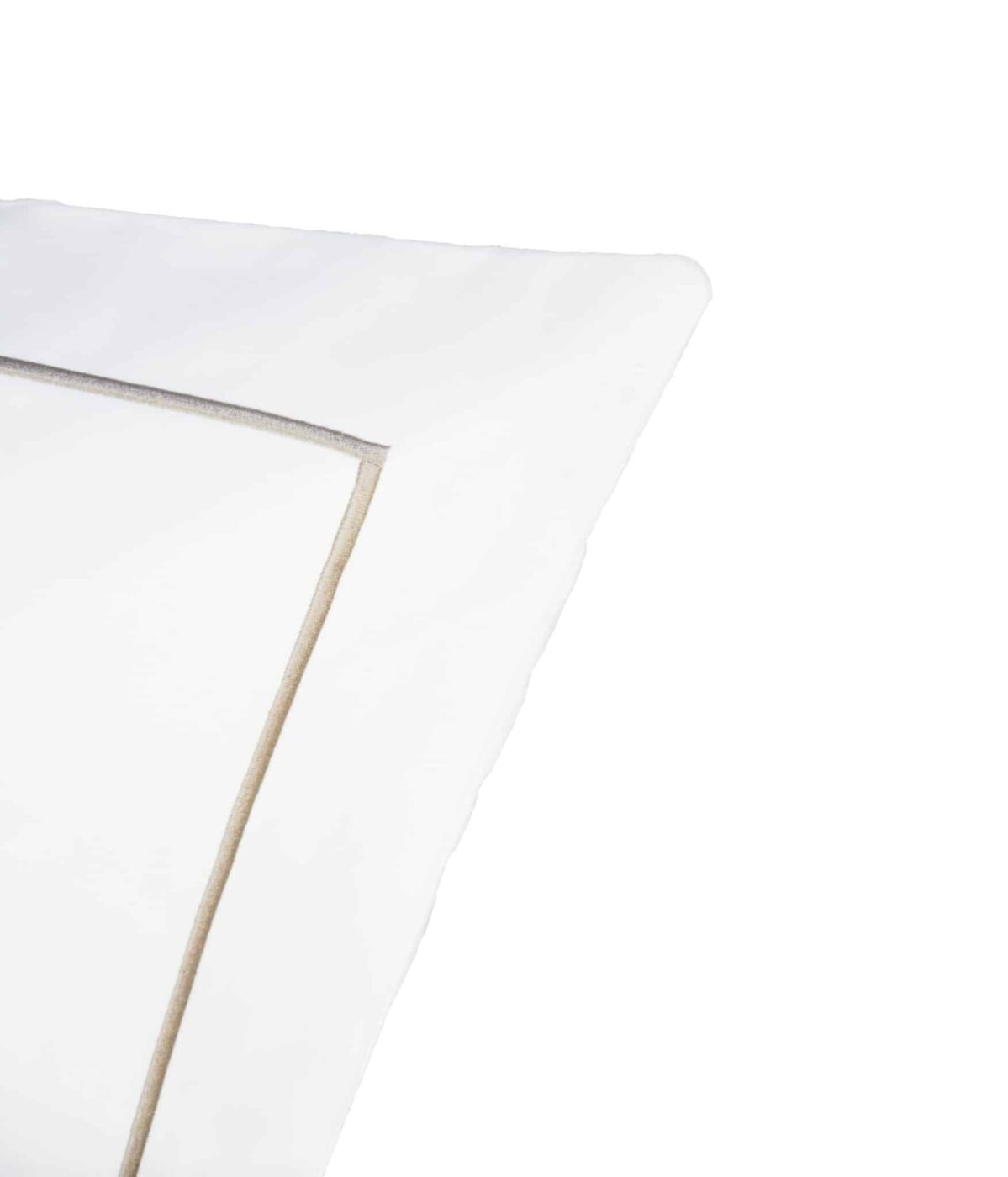 Pagalvės užvalkalas su užtrauktuku Solid White siuvinėtu kanteliu, 5 nuotrauka