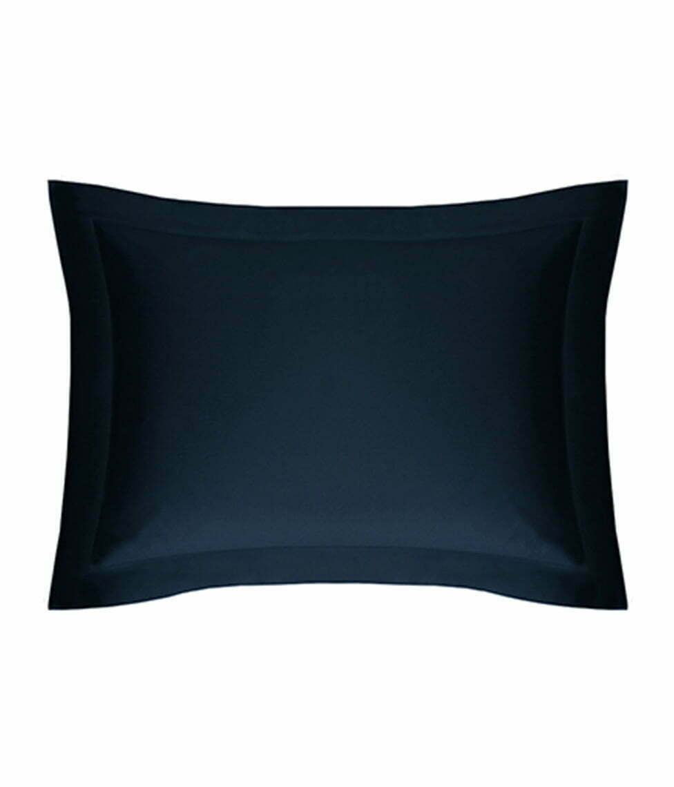 Satino patalynės komplektas Solid Dark Blue (mėlyna), 3 nuotrauka