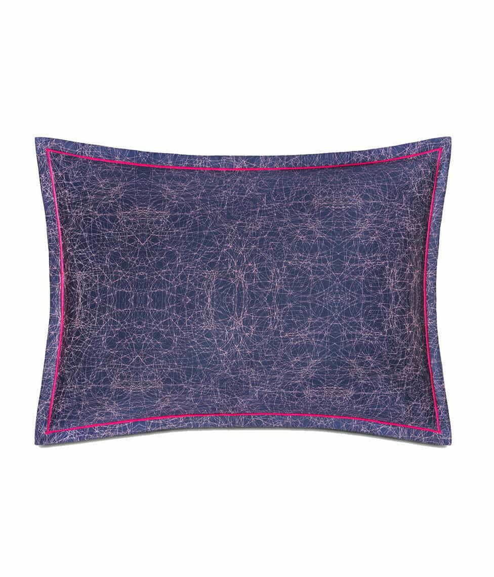 Satino pagalvės užvalkalas Kaleidoscope Midnight/Indigo (mėlyna)
