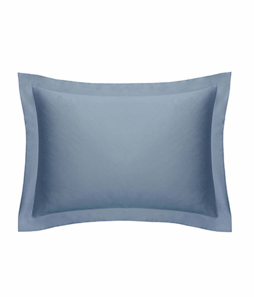 Satino pagalvės užvalkalas Solid Silver Blue (mėlyna)