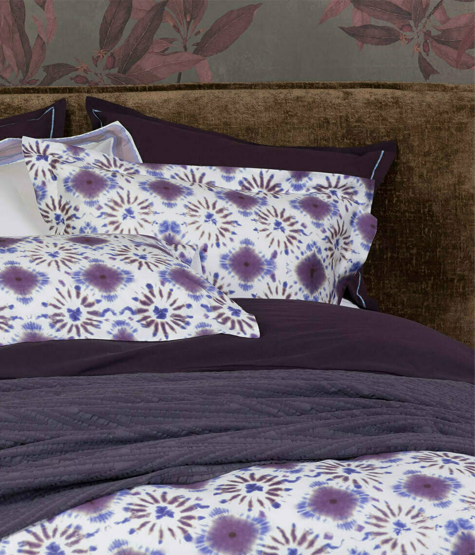 Satino patalynės komplektas Batik (balta, marga)