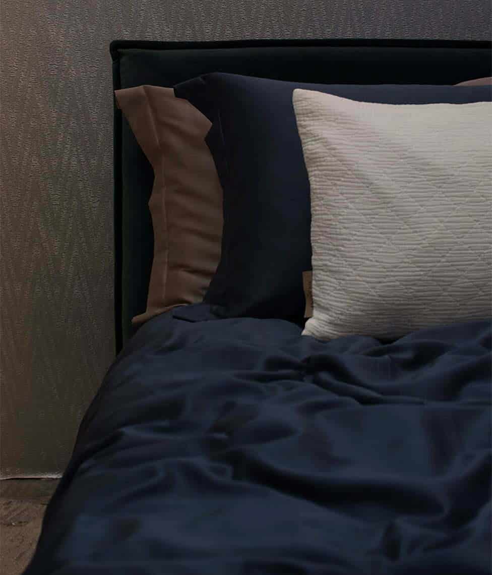 Satino patalynės komplektas Dark Blue (mėlyna), 3 nuotrauka