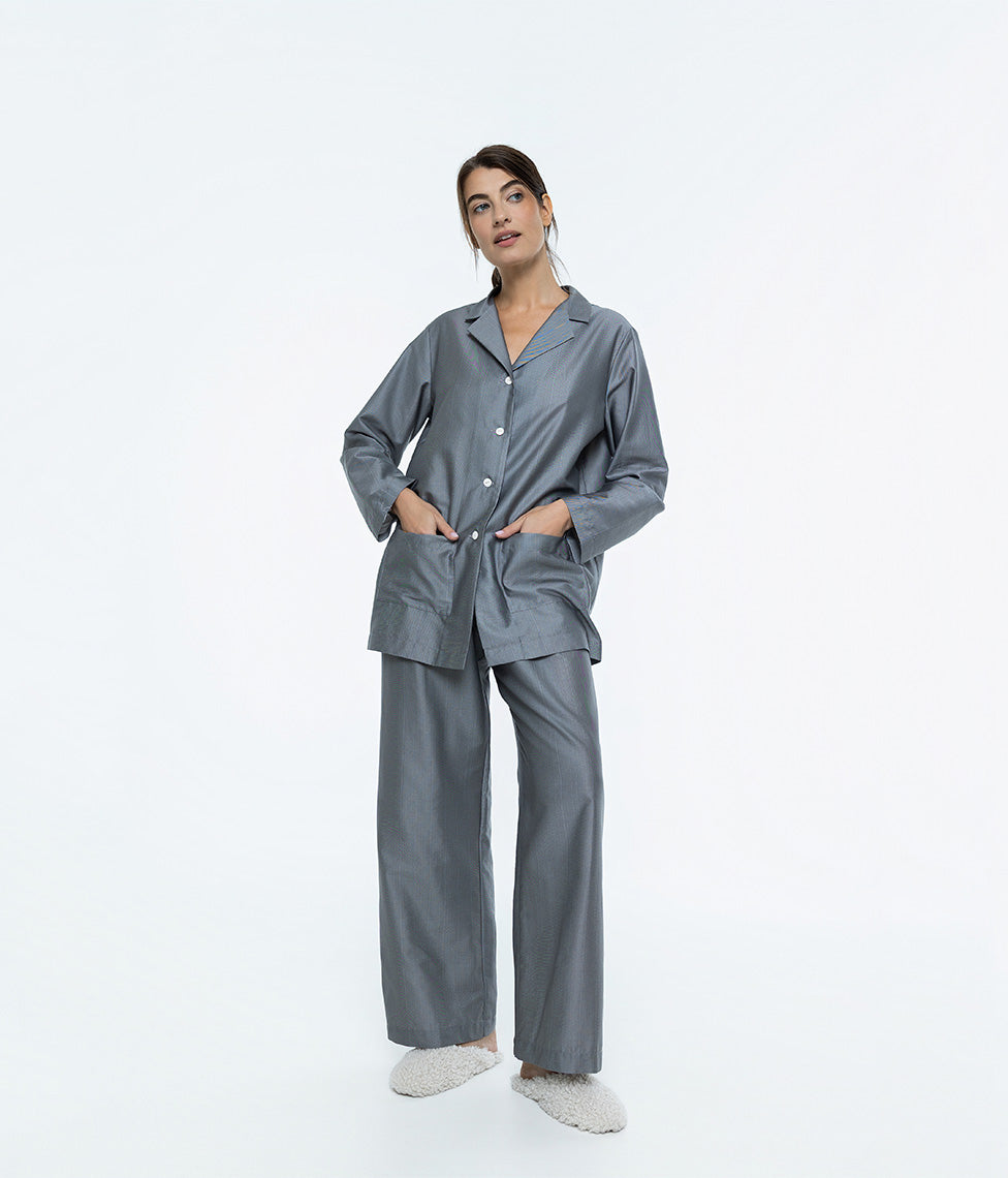 Pižama (marškiniai+kelnės) Stripe In Line Grey (pilka)
