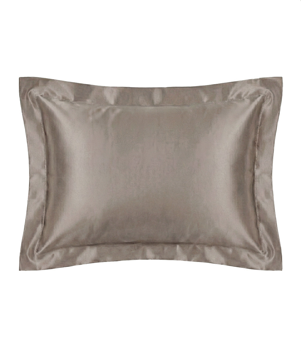 Šilko pagalvės užvalkalas Solid Luxor Taupe (pilkšvai ruda)
