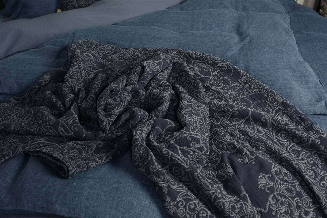 Medvilninis chalatas Versailles Anthracite (antracito), 2 nuotrauka