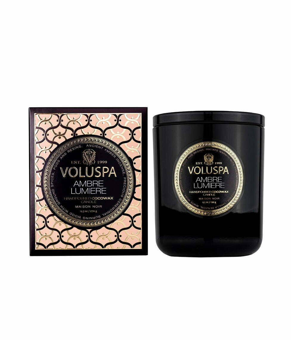 Voluspa didelė žvakė stikle Ambra Lumiere