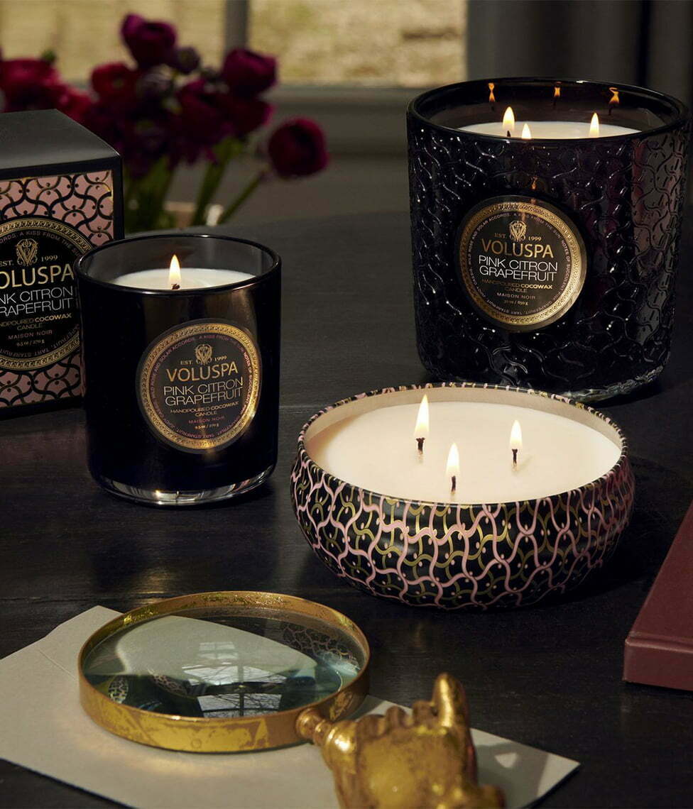 Voluspa didelė žvakė stikle Pink Citron Grapefruit, 2 nuotrauka