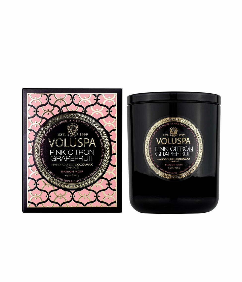 Voluspa didelė žvakė stikle Pink Citron Grapefruit