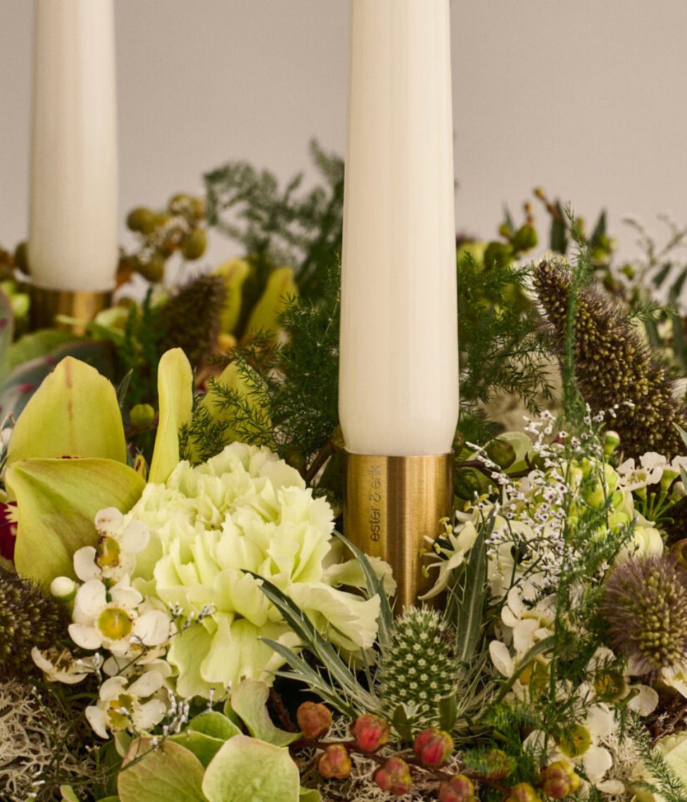 Žvakių laikiklis dekoracijai Ester&Erik (auksinė, juoda)