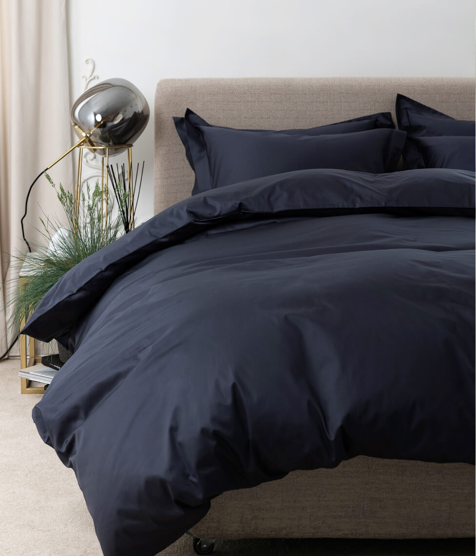 Satino pagalvės užvalkalas Solid Anthracite (antracito), 2 nuotrauka