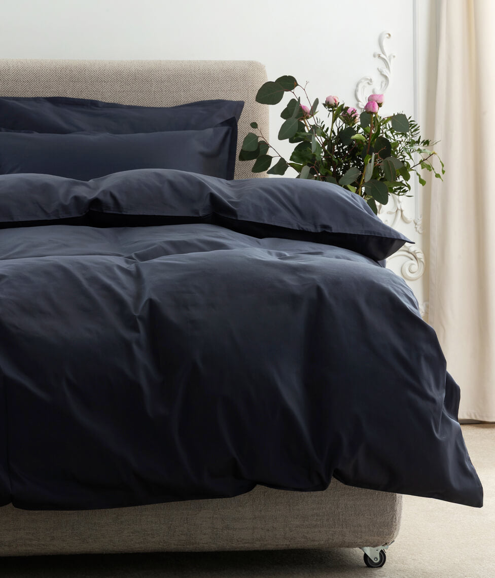 Satino patalynės komplektas Solid Anthracite (antracito)