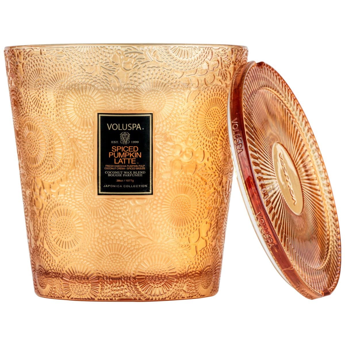 Voluspa didelė žvakė stikle Spiced Pumpkin Latte, 3 nuotrauka